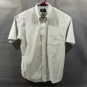 Stafford Shirt Mens Sz 17 Short Sleeve Button Up Collared Shirt / Read Desc